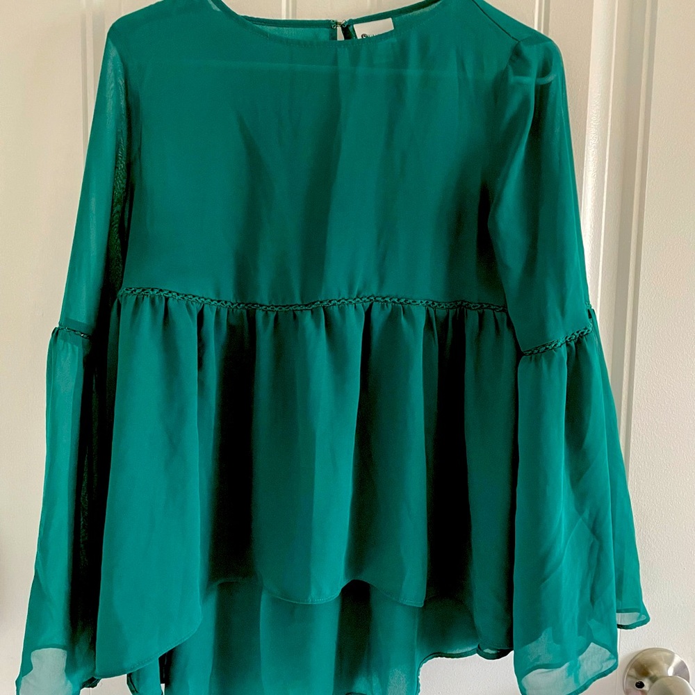 Emerald green tunic/top